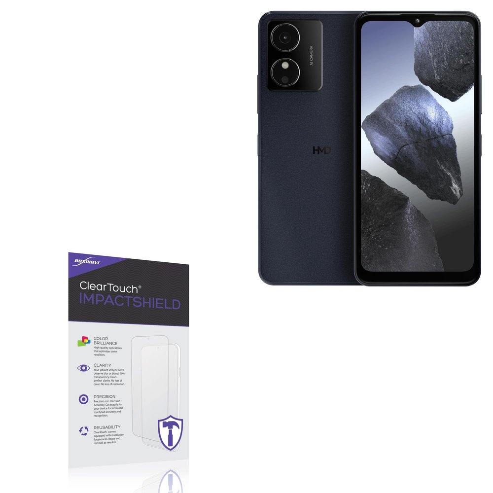 BoxWave Screen Protector Compatible with HMD Key - ClearTouch ImpactShield (2-Pack), Impenetrable Screen Protector Flexible Film