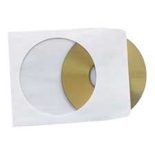 Products Paper CD-DVD Sleeve- 24 LB- 4-.88in.x5in.- White