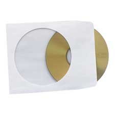 Products Paper CD-DVD Sleeve- 24 LB- 4-.88in.x5in.- White