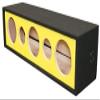 12 in. 3 Horns 2 Tweeters Side Speaker Enclosure Yellow view 1