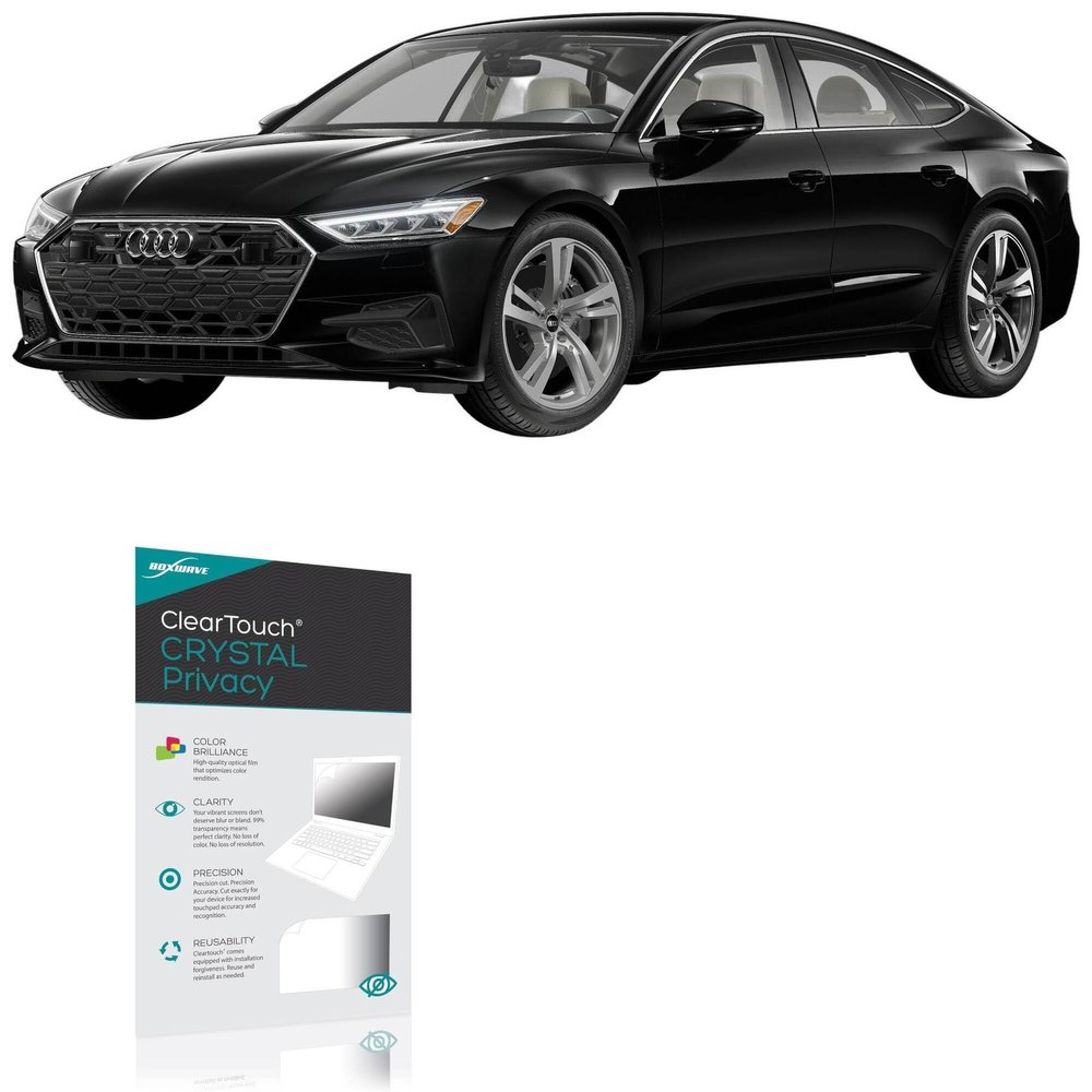 BoxWave Screen Protector Compatible with Audi 2025 A7 Infotainment Display (10.1 in) - ClearTouch Crystal Privacy (2-Pack), Privacy Screen Protector Flexible Film Clear