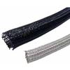 0.25 in. 50 ft. Hook Self Closing Braided Wrap for Around Sleeving Cord Cover Cable Protector Wire Organizer - Gray view 1