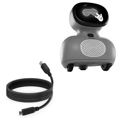 BoxWave Cable Compatible with Miko Mini - DirectSync - USB B to USB 3.1 Type C, USB B to C Sync Cable - 6ft - Black
