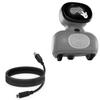 BoxWave Cable Compatible with Miko Mini - DirectSync - USB B to USB 3.1 Type C, USB B to C Sync Cable - 6ft - Black view 1