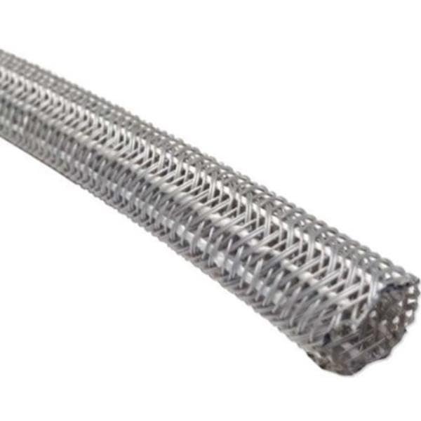 1 in. 10 ft. Hook Self Closing Braided Wrap for Around Sleeving Cord Cover Cable Protector Wire Organizer - Gray