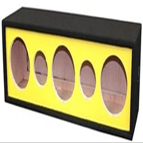 10 in. 3 Horns 2 Tweeters Side Speaker Enclosure, Yellow