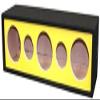 10 in. 3 Horns 2 Tweeters Side Speaker Enclosure, Yellow view 1
