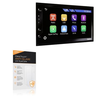 BoxWave Screen Protector Compatible with Clarion FX450 - ClearTouch Anti-Glare Anti-UV EyeCare (2-Pack), Filters Out Harmful Blue Light Reduce Fatigue