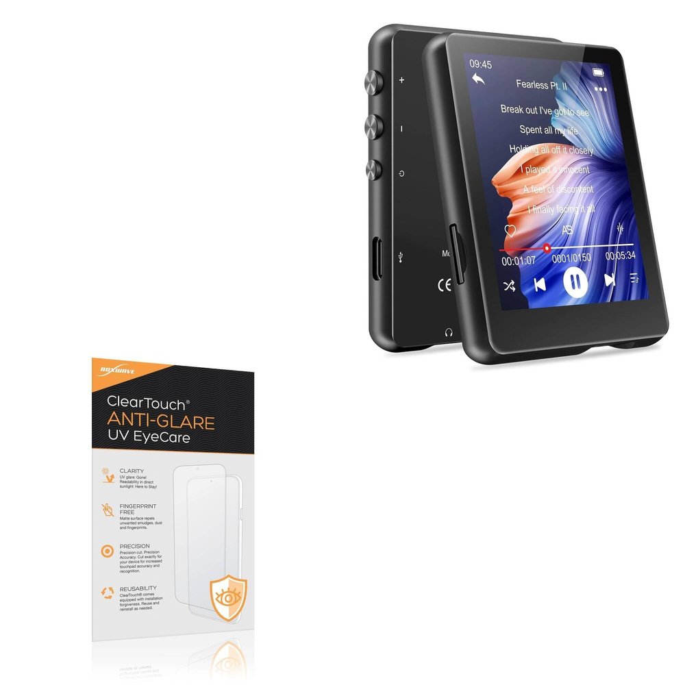 BoxWave Screen Protector Compatible with MECHEN M3 Touchscreen MP3 Player - ClearTouch Anti-Glare Anti-UV EyeCare (2-Pack), Filters Out Harmful Blue Light Reduce Fatigue