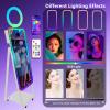 40'' Magic Mirror Photo Booth,21.5'' Interactive Touch Screen,Built-in Mini PC,RGB Light and Sharing for Event Party Wedding Rental (White, Photo Booth Machine) view 3