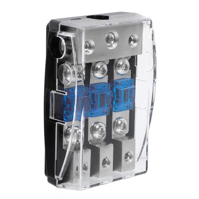Alipis 3 Way Power Distribution Block for Car Audio Automotive Power Distribution Box Ground Distributor Fuse Holder Splitter for Audio System