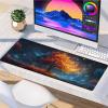 Grey Mouse Pad Large 48x24 in, Extended Desk Mat with Stitched Edges, Gaming Mousepad with Non-Slip Rubber Base, Keyboard Mat for Desk Accessories and Computer Accessories, Gifts, Starry Sky M-1962 view 2