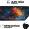 Grey Mouse Pad Large 48x24 in, Extended Desk Mat with Stitched Edges, Gaming Mousepad with Non-Slip Rubber Base, Keyboard Mat for Desk Accessories and Computer Accessories, Gifts, Starry Sky M-1962 view 3