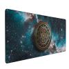 Mouse Pad Cup Gaming Mouse Pad 39.37 x 19.69 inch, Computer Desk Mat Blue and White Keyboard Mat with Stitched Edges Waterproof Anti-Slip Rubber Base Smooth Surface for Office Accessories, Gifts Q-F view 2