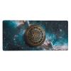 Mouse Pad Cup Gaming Mouse Pad 39.37 x 19.69 inch, Computer Desk Mat Blue and White Keyboard Mat with Stitched Edges Waterproof Anti-Slip Rubber Base Smooth Surface for Office Accessories, Gifts Q-F view 3
