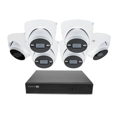 Swann AdvancedX Wired NVR 4K Security Camera System 8 CH, 6 PoE Outdoor Cameras, 2TB, Color Night Vision, Motion Detect