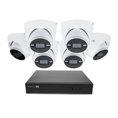 Swann AdvancedX Wired NVR 4K Security Camera System 8 CH, 6 PoE Outdoor Cameras, 2TB, Color Night Vision, Motion Detect