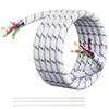 Elecan 18 AWG 9-Conductor Speaker Wire Cable 20 Ft White, 4-Channel Shielded Twisted Pair Stranded Copper Primary Low Voltage Remote Speed Wire,Ultra-Flex&Braided for Trailer Car Marine Audio+15 Ties view 1