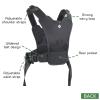 4J LEDR Camera Carrier Chest Harness J1 for One Camera,Camera Strap Harness for Photographers Hiking Climbing Wedding Travel,Camera Nylon Chest Straps for Photographers,Black view 3