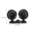 Angoily 12v Usb Vehicle Electric Fan Adjustable Double Cooling Fan for Cars Trucks Rvs and More Compact Lightweight Low Noise Design for view 2