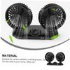 Angoily 12v Usb Vehicle Electric Fan Adjustable Double Cooling Fan for Cars Trucks Rvs and More Compact Lightweight Low Noise Design for view 3