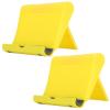 Beufee 2PCS Cell Phone Stand, Tablet Stand Holder Rotating Foldable Tablet for Desk Yellow Portable Phone Holder for Home Office view 1