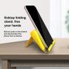 Beufee 2PCS Cell Phone Stand, Tablet Stand Holder Rotating Foldable Tablet for Desk Yellow Portable Phone Holder for Home Office view 2