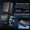 godox V480 O TTL Flash for Olympus Panasonic Camera with Diffuser Touchscreen High-Speed Sync on Camera Flash 7.2V/2200mAh GN50 1/8000s 650 Full-Power Flashes 10-Level Modeling Lamp view 3