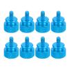 MECCANIXITY 8Pcs #6-32 UNC Aluminum Thumb Screws, 12x16mm(ODxH) Computer Case Thumb Screws for PC Side Panel Motherboard Mounting Screw, Light Blue view 1