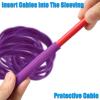 25ft PET Expandable Braided Cable Sleeve 1/3inch(8mm) Pet Braided Cable Sleeve for Audio Video Device Wire Automotive Wire (Purple) view 4