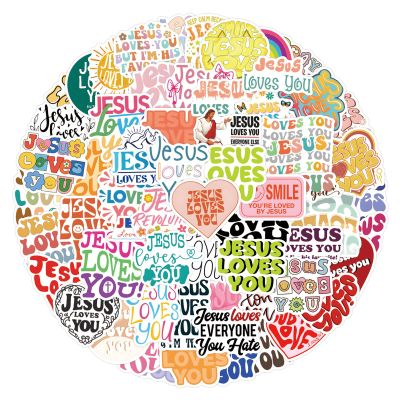 110PCS Jesus Loves You Stickers Inspirational Christian Stickers for Adults Teens Religious Sticker for Water Bottle Laptop Cards Party Supply Sunday Church Christian Easter Gifts Decals (Love-110)