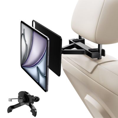 KU XIU Magnetic iPad Holder for Car Headrest,Backseat Tablet Car Mount for iPad Pro 11" M4 (2024) Only,iPad Car Holder Back Seat Travel Accessories Long Road Trip Essentials for Kids