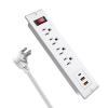 4 Outlets Recessed Power Strip with USB C 20W, Fast Charge Desktop Power Outlet Flush Mount Desk Extender 6.56 ft Extension Cord Plug in Furniture Conference Hotel view 1