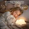 Snoring Bear Night Light Adorable Gift for Kids, Babies, Moms & Seniors Soft Silicone Sleep Lamp with Sound, 3 Brightness Levels, 30-Min Timer BPA-Free Bedside Nightlight view 3