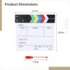Large Wooden Film Clapboard with Dry-Erase, 4 Erasable Markers, 11.8 X 10.6 Inch Director's Slate for Movies, Photography & Home Decor view 4