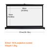 16:9/4:3 Portable Manual Projector Screen, Floor Projector Screen, Retractable Pull Up Projection Screen, Lightweight Carry & Durable Easy Pull Out System For Schools Meeting Conference Indoor Outdoor view 2