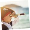 DIYEAH Pirate Monocular Telescope Leather Case Retro Design 25x30 Magnifying Scope for Adventure Enthusiasts Coffee Color view 3