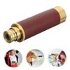 DIYEAH Pirate Monocular Telescope Leather Case Retro Design 25x30 Magnifying Scope for Adventure Enthusiasts Coffee Color view 4