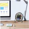 Yardenfun Mini Desktop USB Clock Fan with Temperature Display Portable Metal Cooling Fan for Use Convenient USB Plug for and view 2