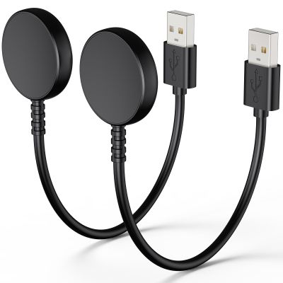 1FT 2 Pack for Samsung Galaxy Watch Charger Compatible with Watch 8/8 Classic/Ultra/7/6/6 Classic/5/5 Pro/4/4 Classic/3/Active/FE USB A Magnetic Fast Charging