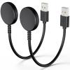 1FT 2 Pack for Samsung Galaxy Watch Charger Compatible with Watch 8/8 Classic/Ultra/7/6/6 Classic/5/5 Pro/4/4 Classic/3/Active/FE USB A Magnetic Fast Charging view 1