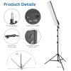 23.6" LED Video Light 2-Pack Full Screen Photography Lighting Kit 2500-7500K Dimmable Photo Studio Light Streaming Light with Remote Control & 6.5ft Stand for Filming YouTube TikTok Video Gaming view 2