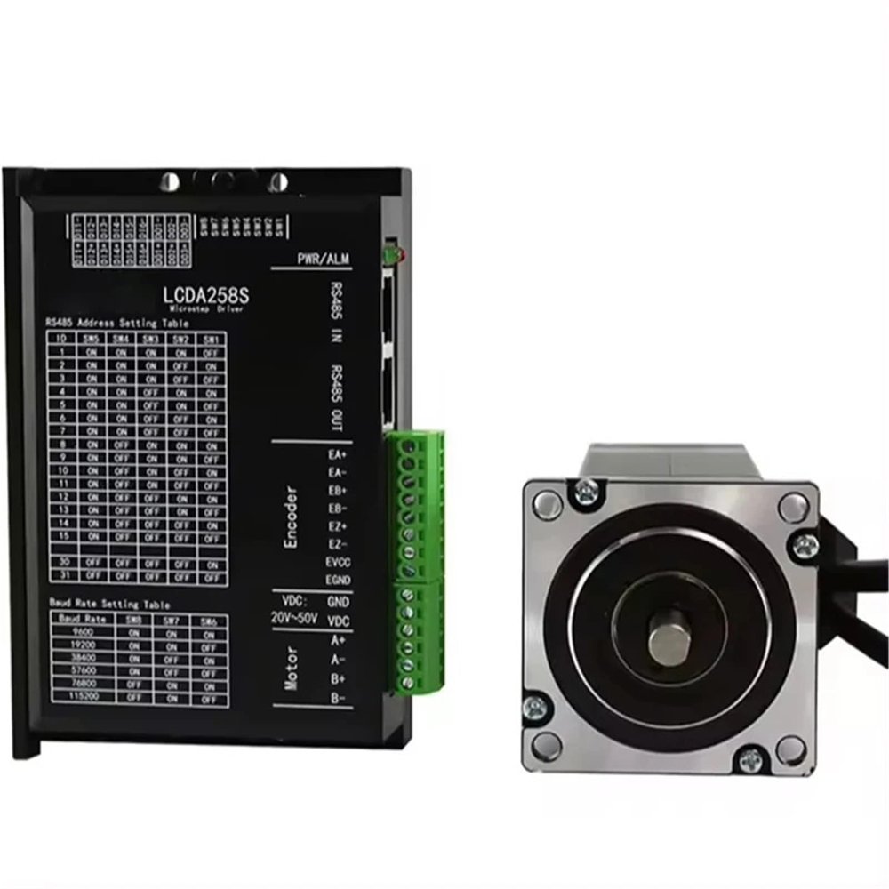 ZKRZCGXZ Stepper Motor Driver 3N.m 4A 2Phase 23 Closed Loop Stepper Motor with Driver kit LCDA258S-RS485+LC57H2100