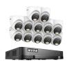 ANNKE 2MP Security Camera System, 16CH 2MP Lite DVR Recorder with AI Motion Detection, 12x 1080P (19201080) Add-on Wired Turret White Cams with Smart Dual Light, IP67, 3.6mm Lens, No Hard Drive view 1