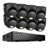 ANNKE 2MP Security Camera System, 16CH 3K Lite DVR Recorder with AI Motion Detection, 8X 1080P (19201080) Add-on Wired Turret Black Cams with Smart Dual Light, IP67, 3.6mm Lens, NO Hard Drive view 1