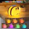 Bee Night Light, Cute Silicone Animal Bedside Lamp, Night Lamp for Kids Room, Dimmable LED Lamp,Bedroom Touch Lamp, Nursery,Baby Room&Girls Room Decor, Baby Boys Girls Gift,Rechargeable Nightlight view 3