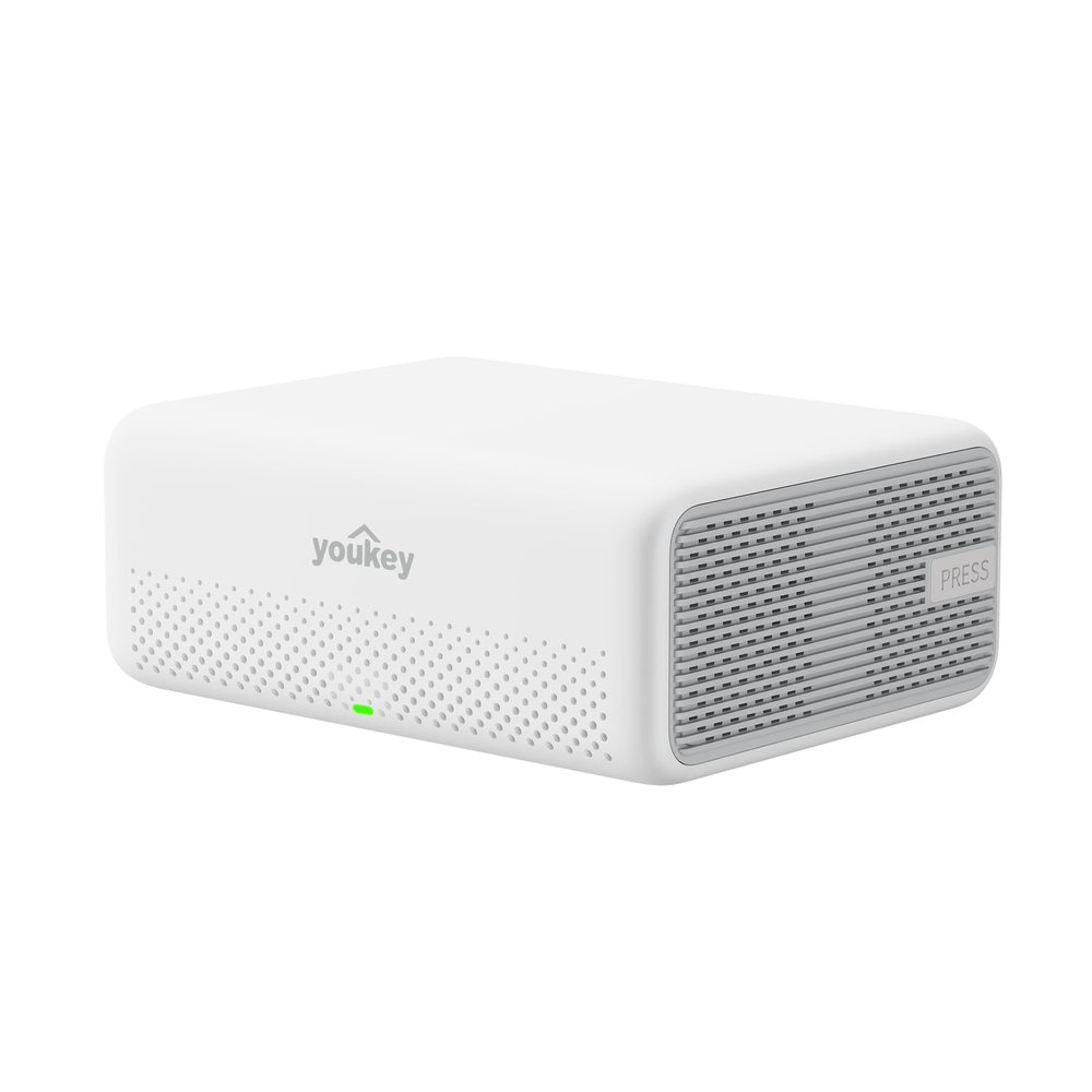 youkey Hub H310, No Monthly Fee, Surveillance Video Recording Hub with Advanced Encryption, AI Facial Recognition, Cross-Camera Tracking, 16GB Built-in Storage, 16TB Expandable, 2.4G WiFi/Ethernet