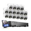ANNKE 2MP Security Camera System, 16CH 2MP Lite DVR Recorder with AI Motion Detection, 16x 1080P (19201080) Add-on Wired Turret White Cams with Smart Dual Light, IP67, 3.6mm Lens, 2TB Hard Drive view 1