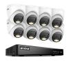 ANNKE 2MP Security Camera System, 8CH 4K DVR Recorder with AI Motion Detection, 8X 1080P (19201080) Add-on Wired Turret White Cams with Smart Dual Light, IP67, No Hard Drive view 1