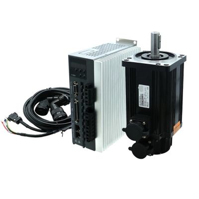 110SG M06030 220V 1.8KW 6Nm 3000Rpm Nema42 AC Servo Motor Kit with XP200 Driver 2500line Encoder for Computerized Numerical Control Engraver Router(with Brake)